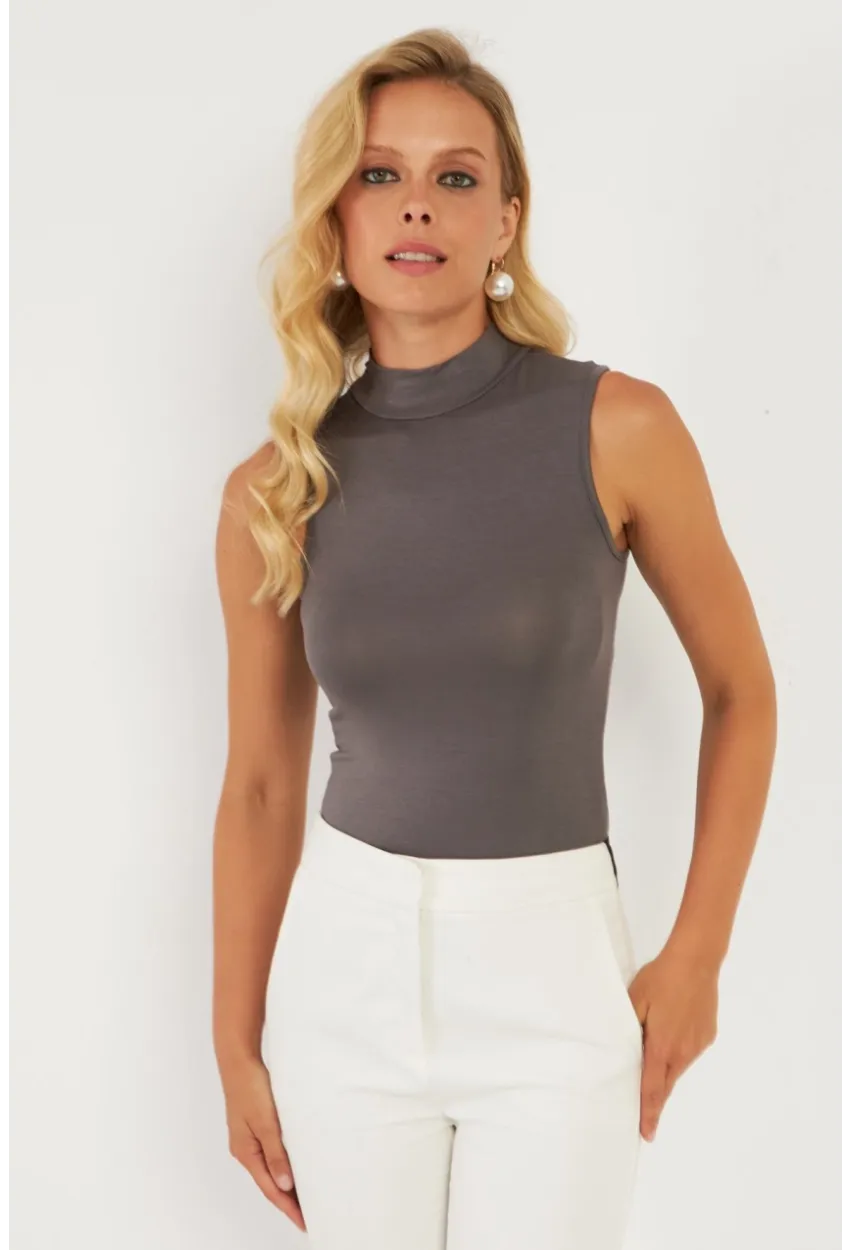 Kadın Antrasit Bluz LPP1289