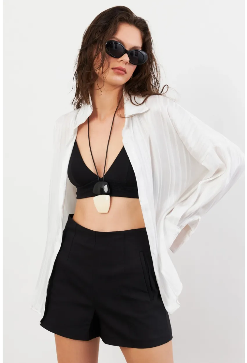 Kadın Beyaz Lizbon Gömlek CAR1101-90