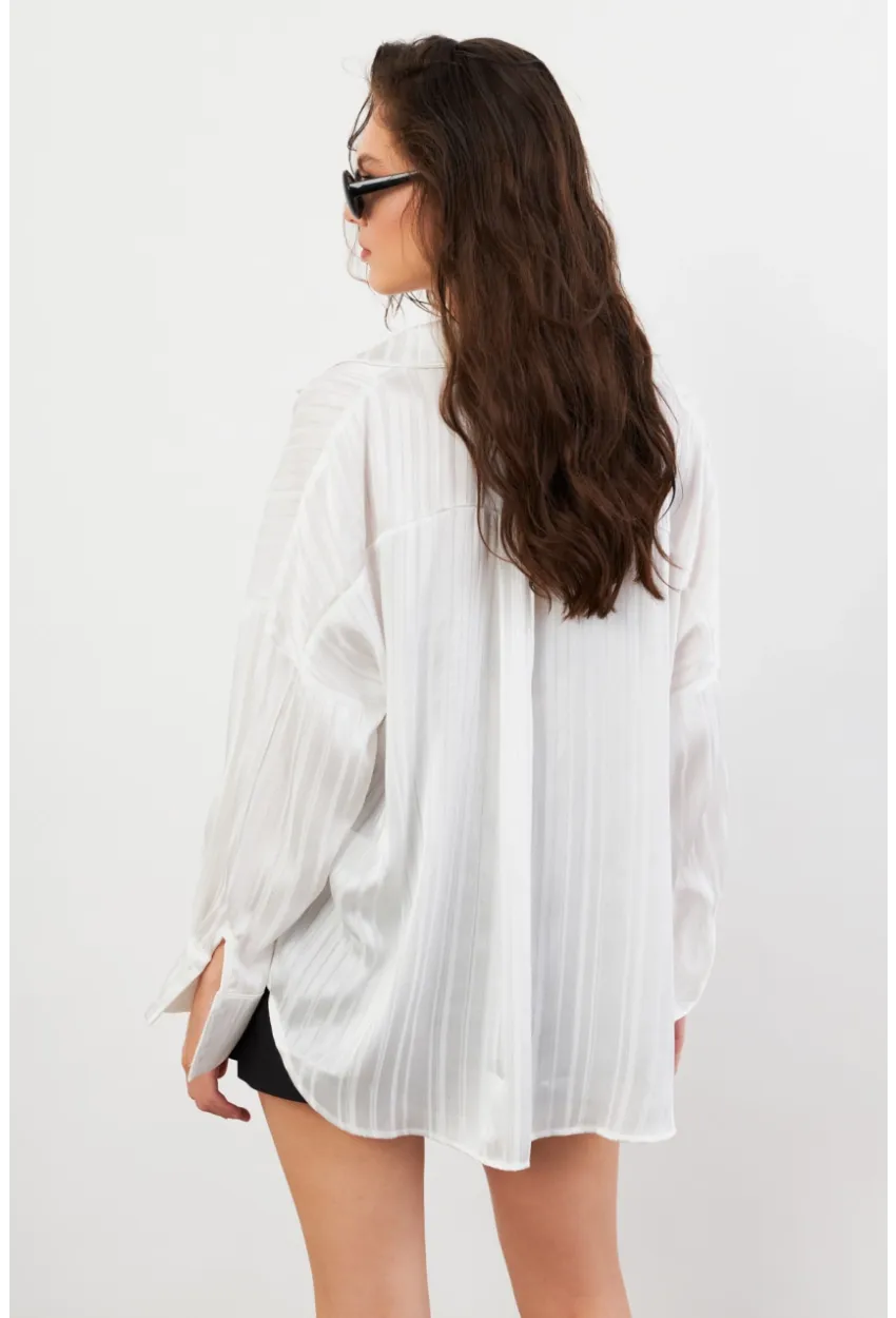 Kadın Beyaz Lizbon Gömlek CAR1101-90