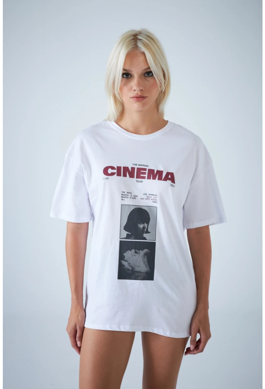 Kadın Beyaz Pinterest T-Shirt RAİ010