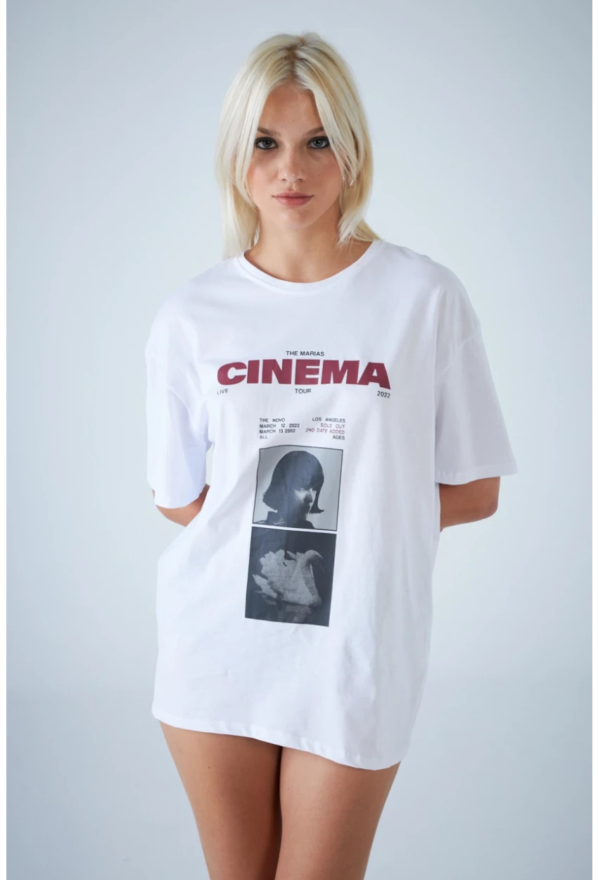 Kadın Beyaz Pinterest T-Shirt RAİ010