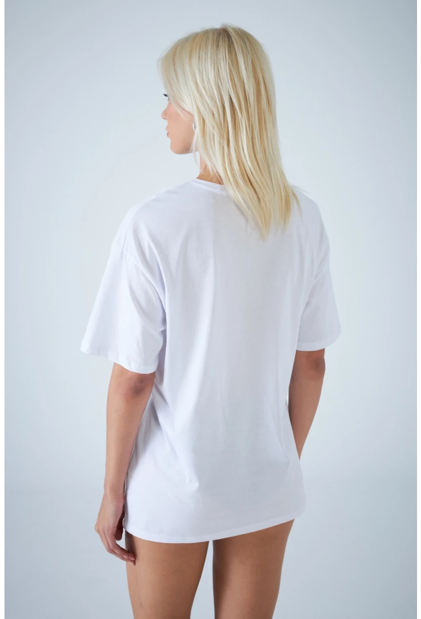 Kadın Beyaz Pinterest T-Shirt RAİ010