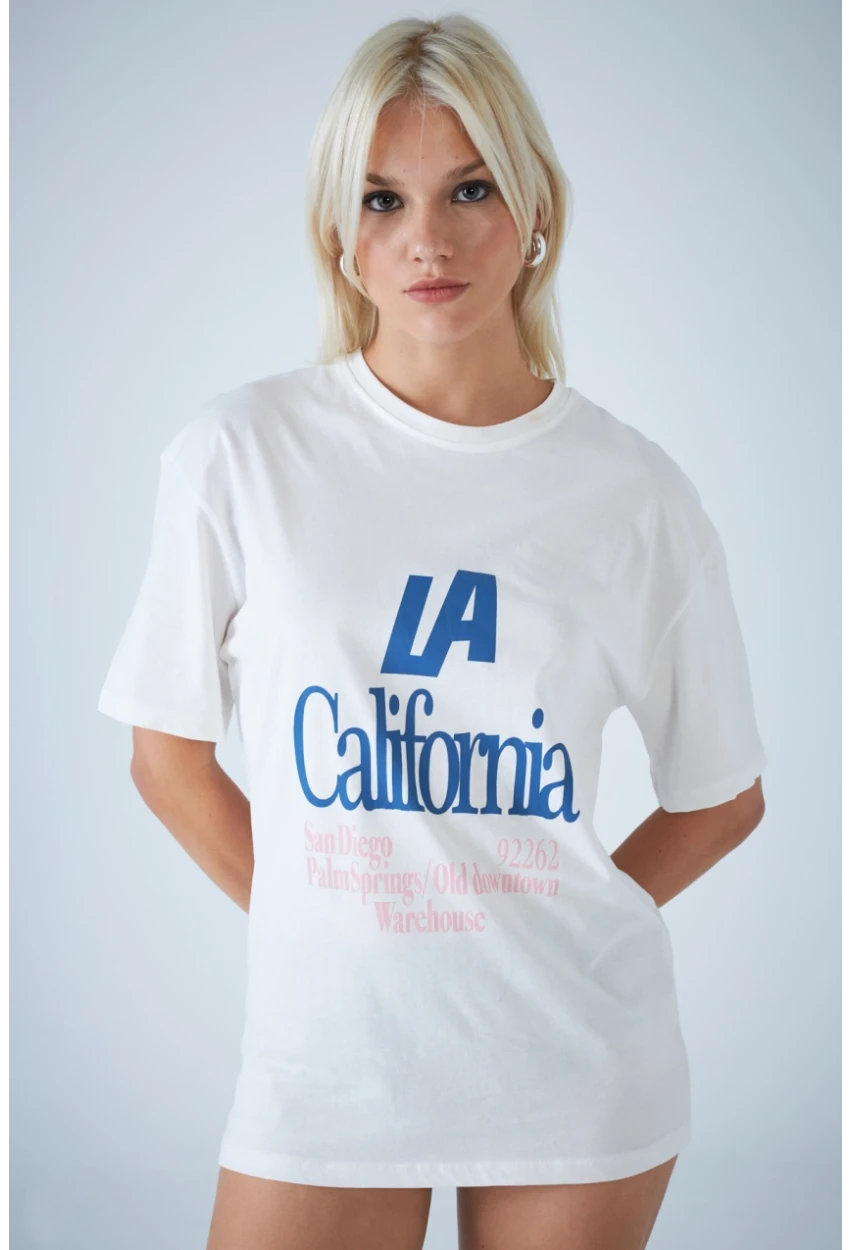 Kadın Beyaz Pinterest T-Shirt RAİ011