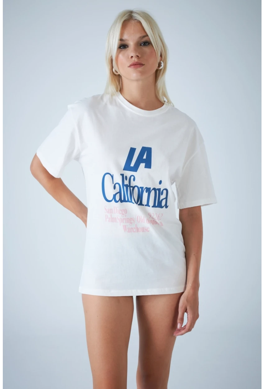 Kadın Beyaz Pinterest T-Shirt RAİ011