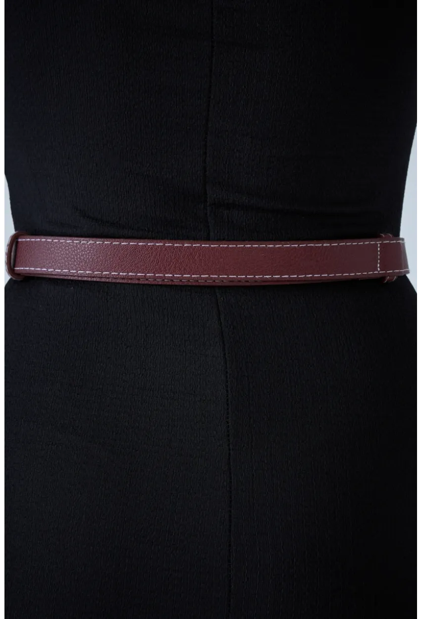 Kadın Bordo Kilit Tokalı Kemer VEA080