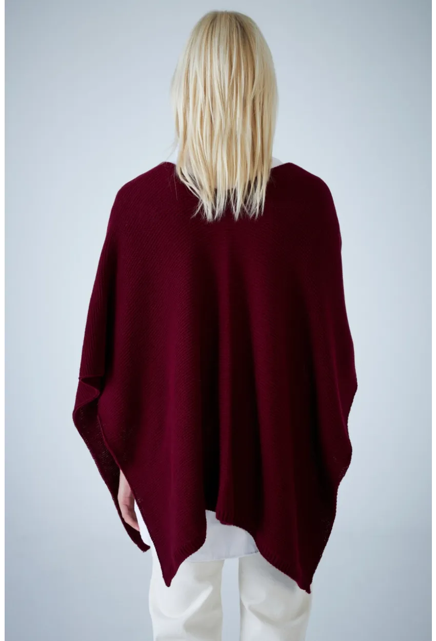 Kadın Bordo Triko Şal YV358