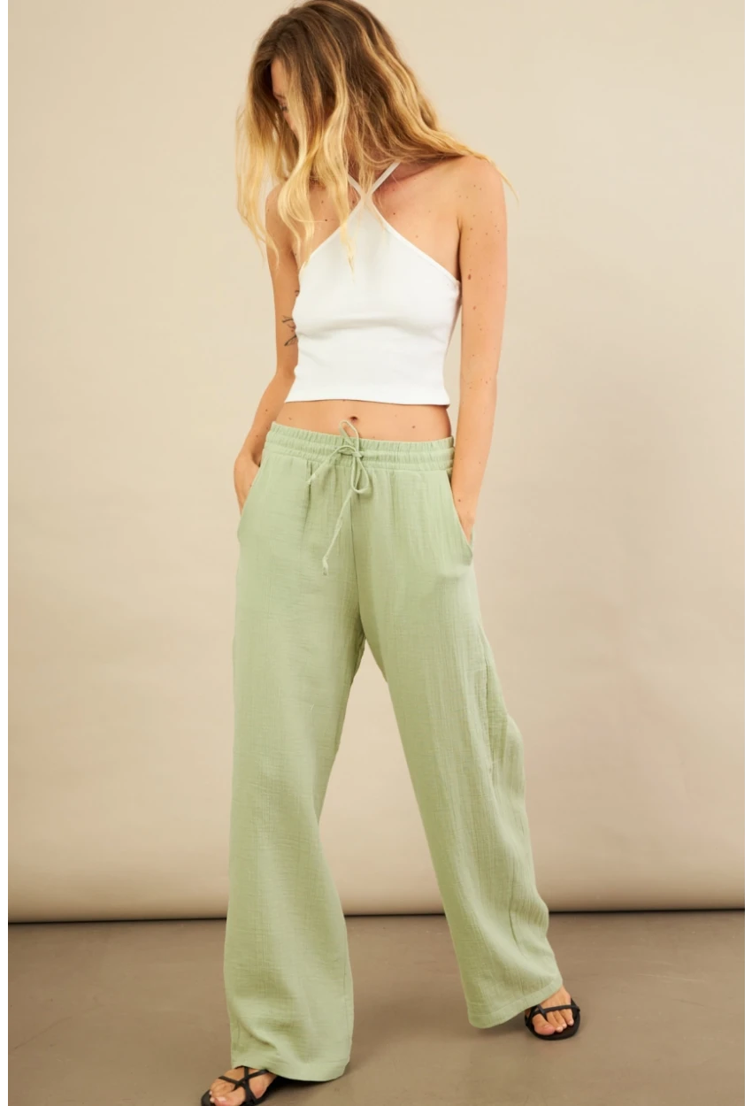 Kadın Çağla Müslin Pantolon FRO1004