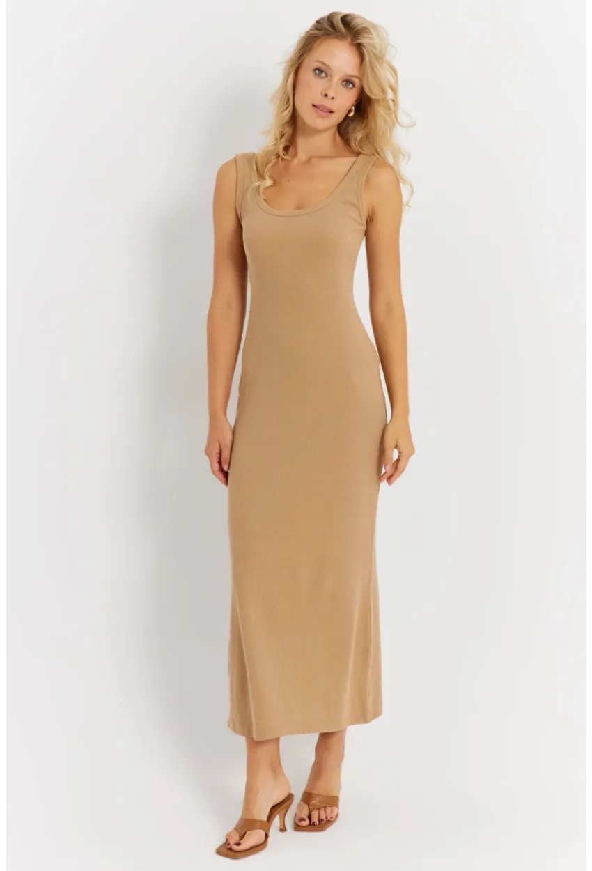 Kadın Camel Kaşkorse Midi Elbise MK26