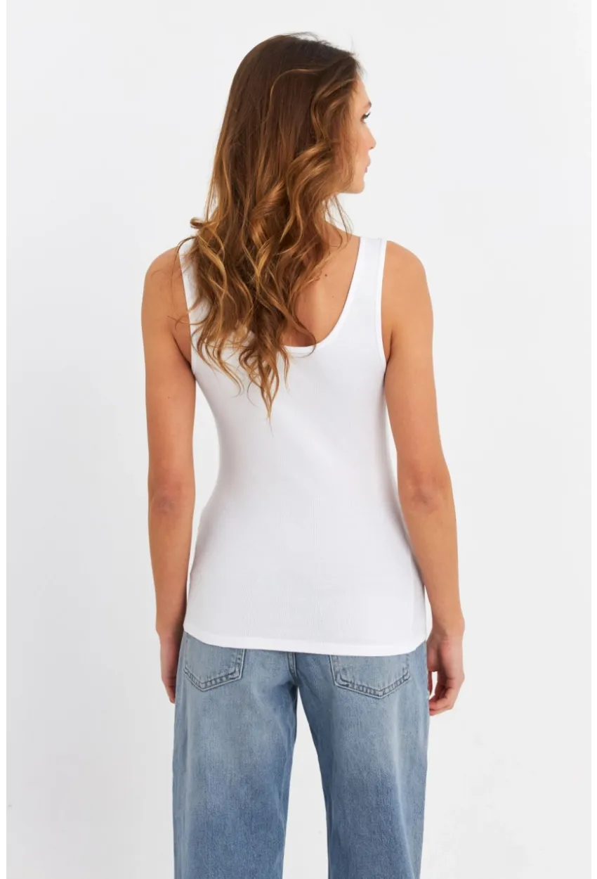 Kadın Ekru Düğmeli Atlet RSP634