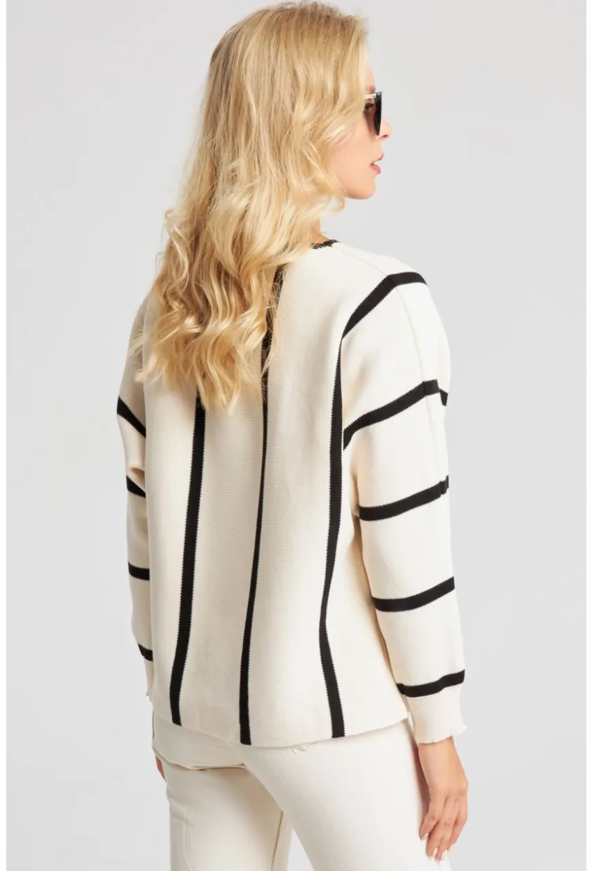 Kadın Ekru Yarasa Kol Triko Kazak YZ522