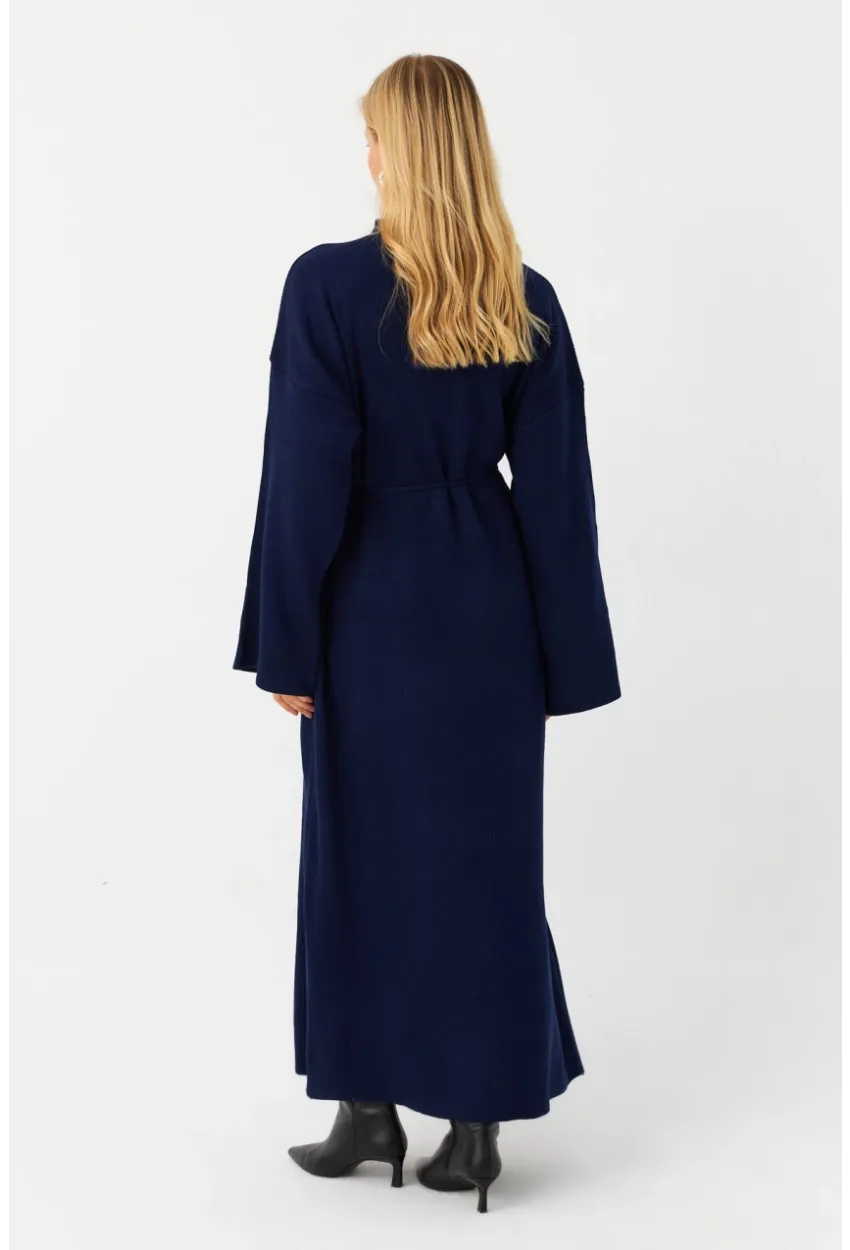 Kadın Lacivert Triko Maxi Elbise MTC3367