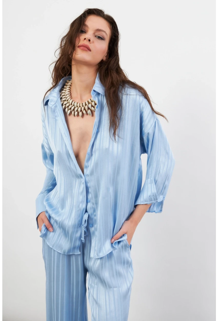 Kadın Mavi Lizbon Gömlek CAR1101-90