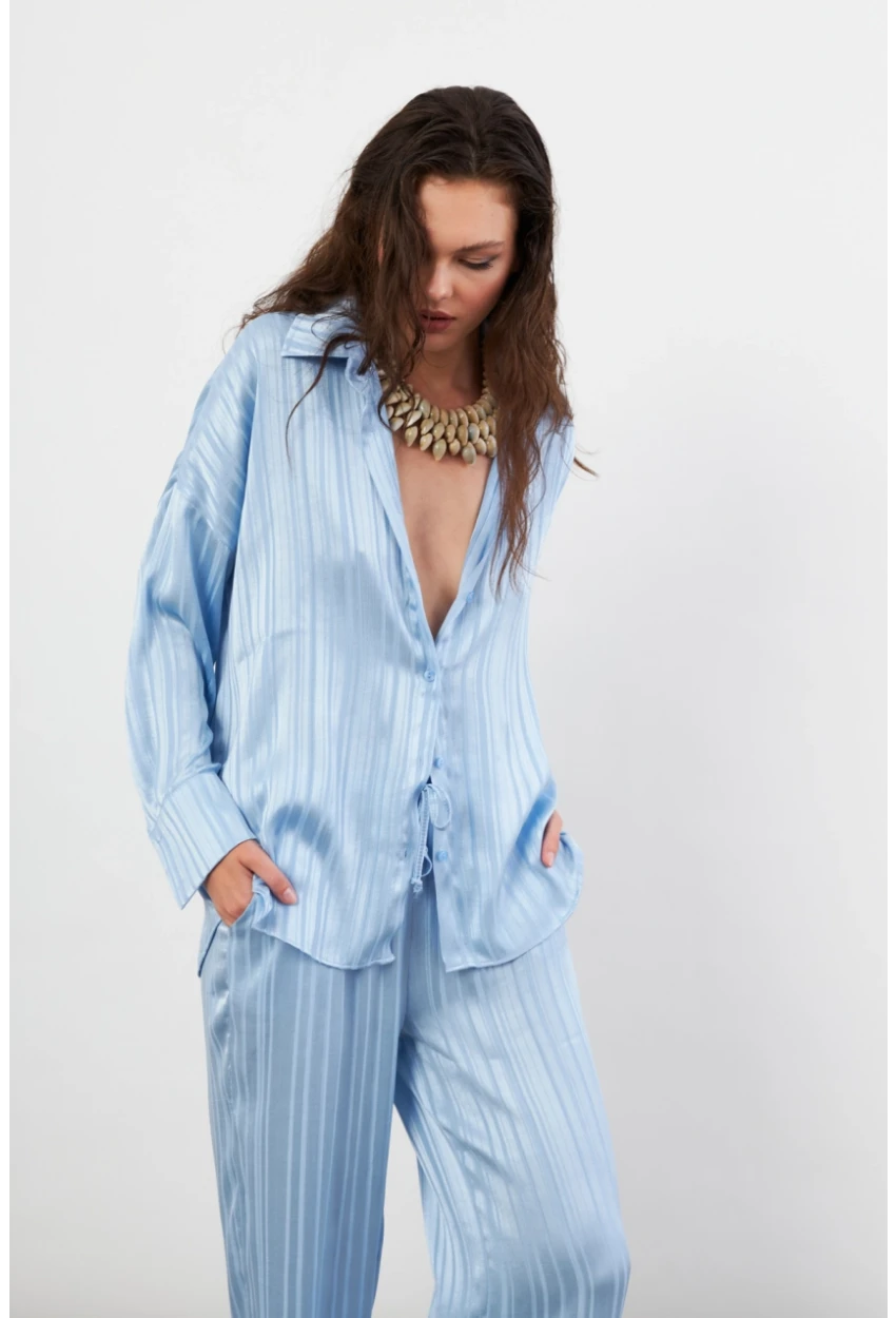 Kadın Mavi Lizbon Gömlek CAR1101-90