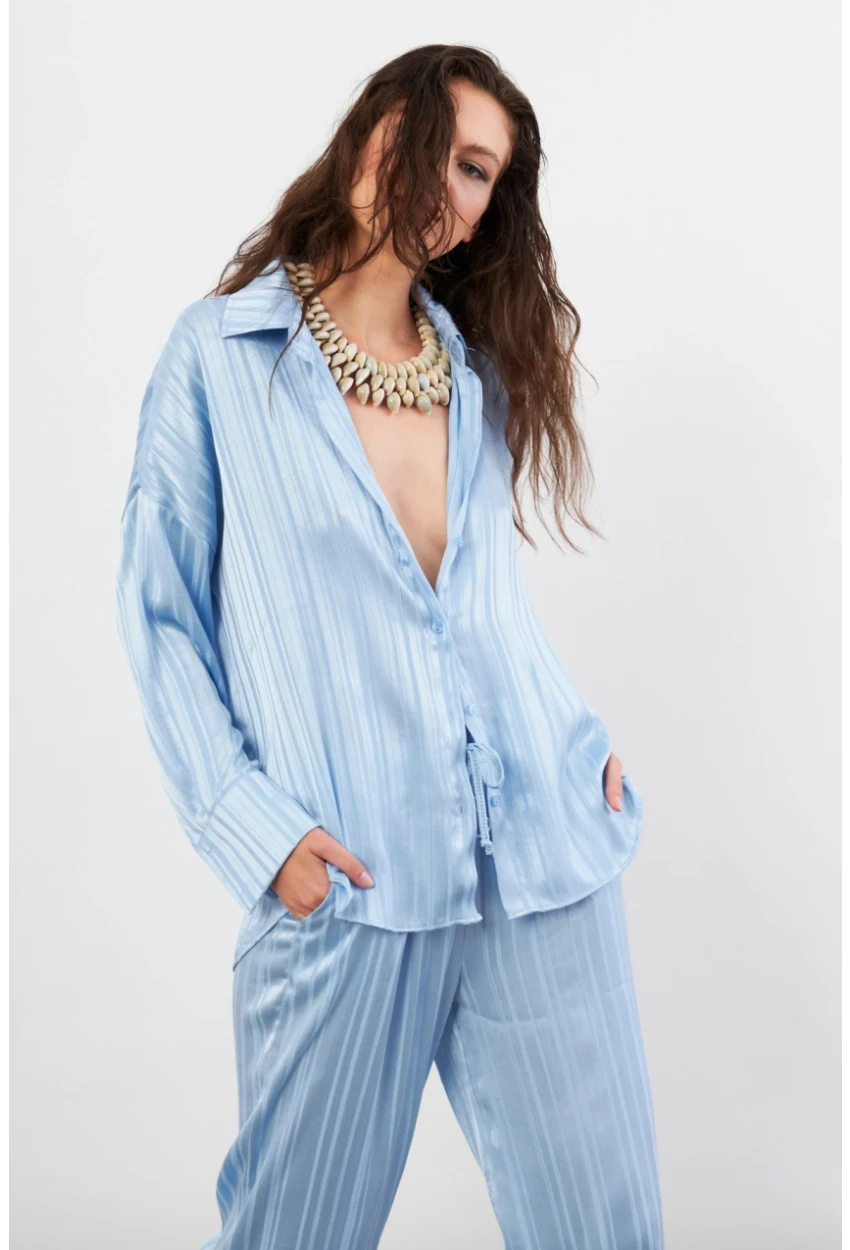 Kadın Mavi Lizbon Gömlek CAR1101-90