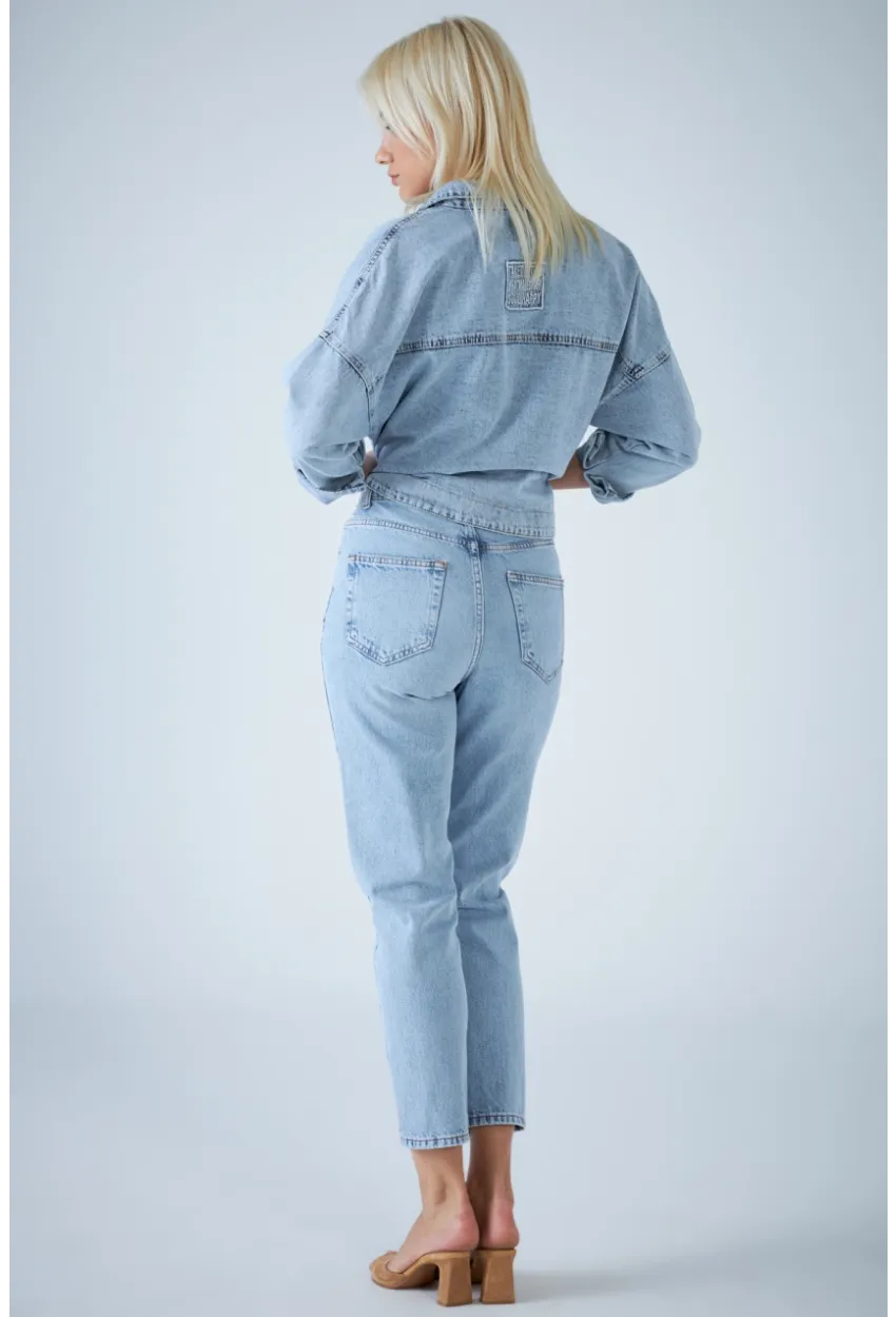 Kadın Mavi Yüksek Bel Jean TSS1001