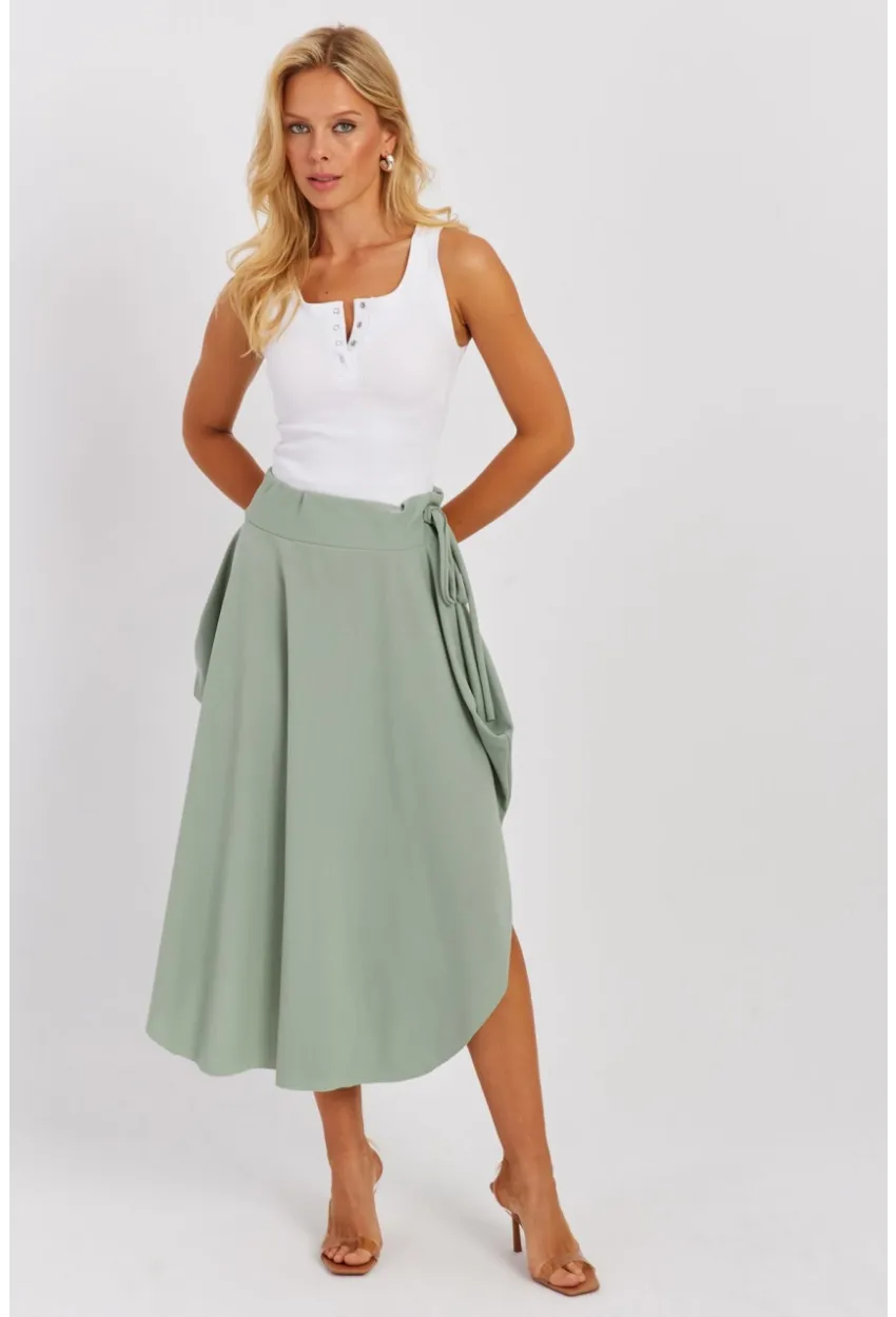 Kadın Mint Asimetrik Etek LV176