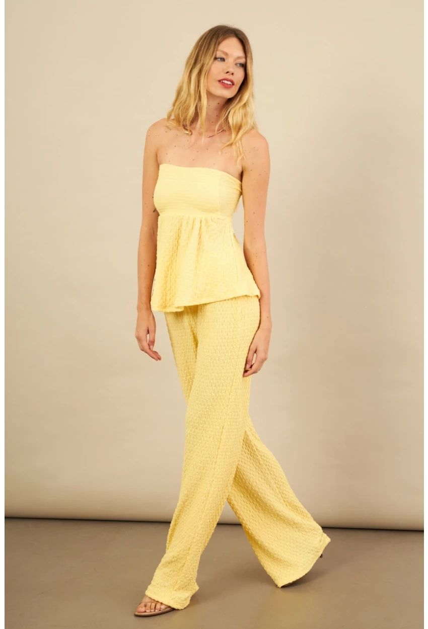 Kadın Sarı Bubble Alt Üst Takım FLU337