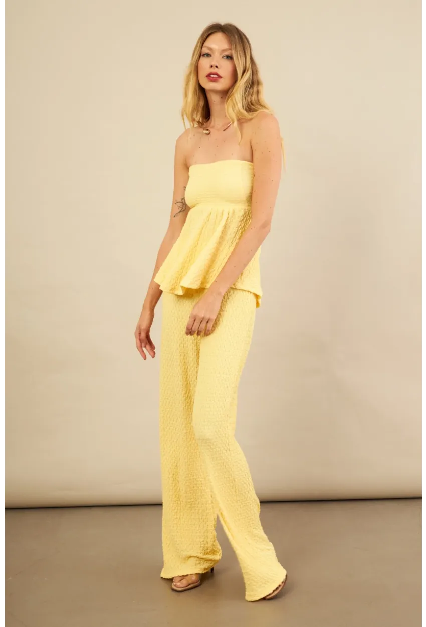 Kadın Sarı Bubble Alt Üst Takım FLU337