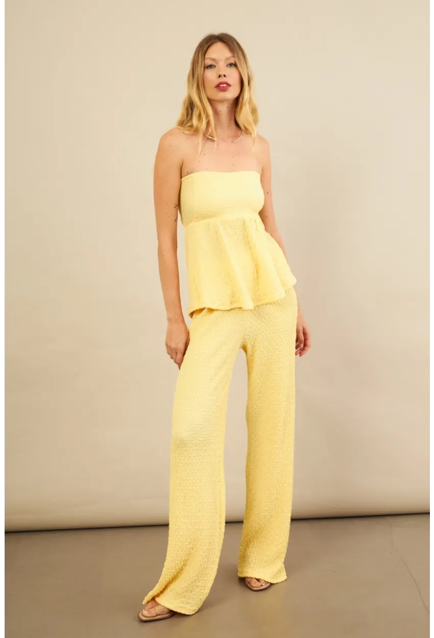 Kadın Sarı Bubble Alt Üst Takım FLU337