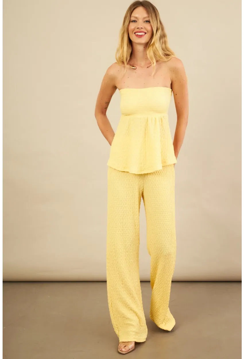 Kadın Sarı Bubble Alt Üst Takım FLU337