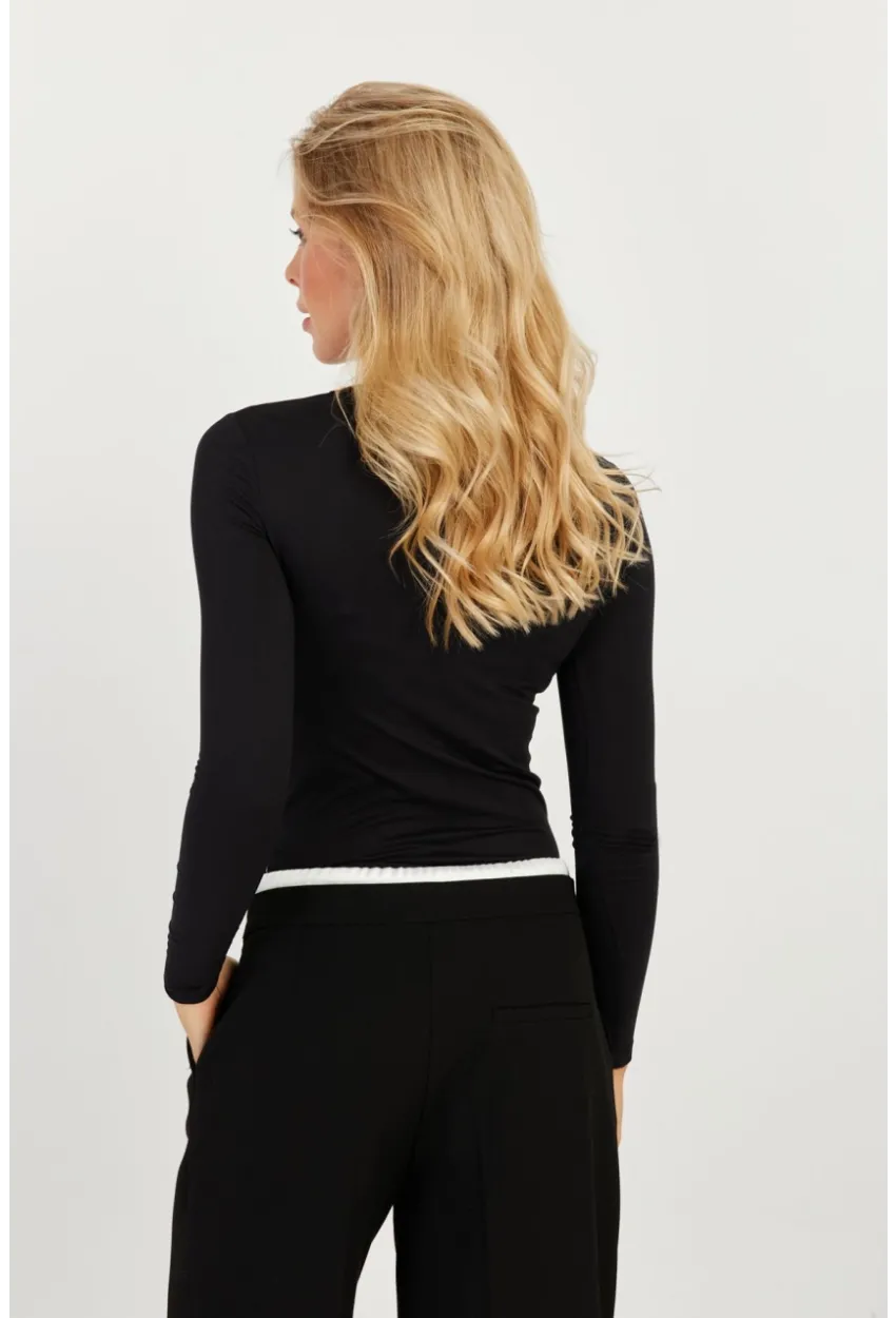 Kadın Siyah Bluz LPP1253