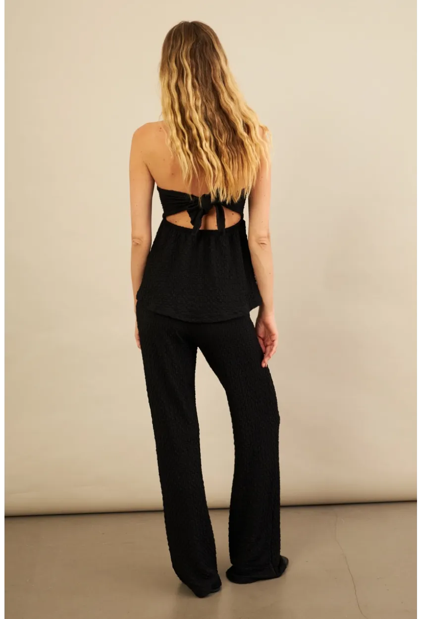 Kadın Siyah Bubble Alt Üst Takım FLU337