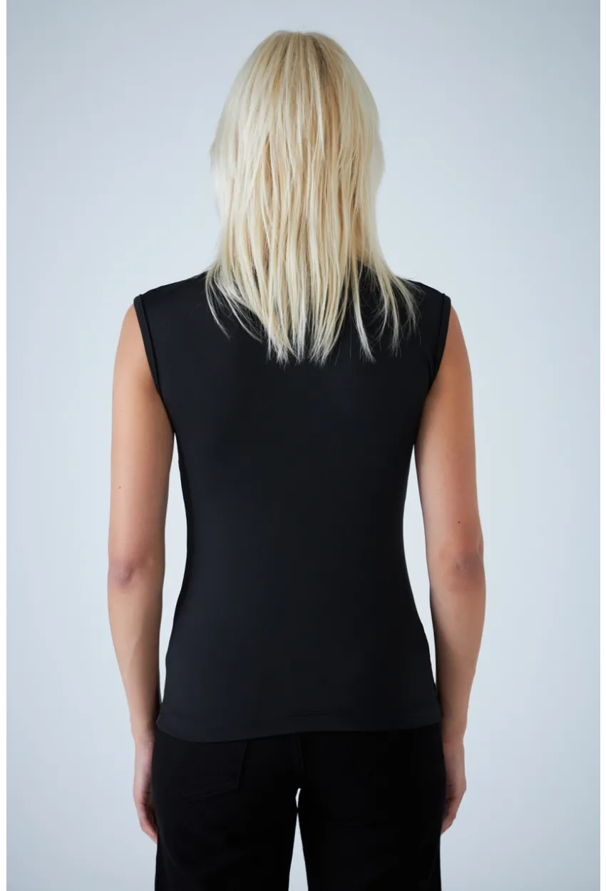 Kadın Siyah Dantel Detaylı Bluz EY3136