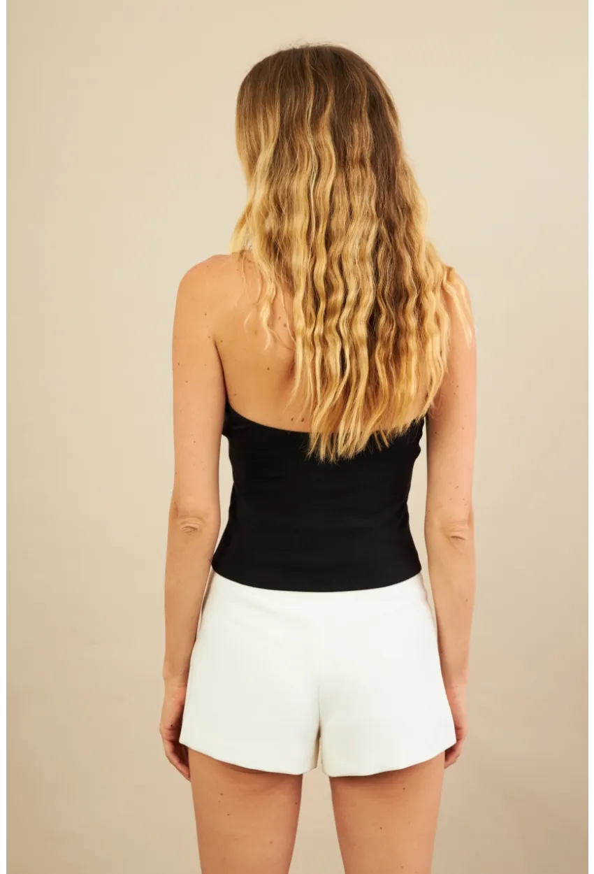 Kadın Siyah Sırtı Açık Bluz LPP1244-90