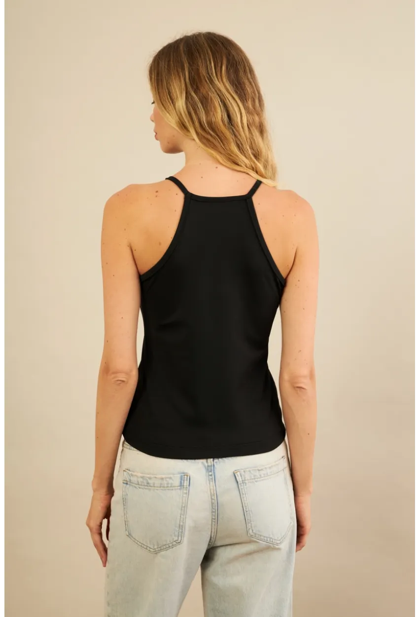 Kadın Siyah Tül Pencereli Bluz EY3120