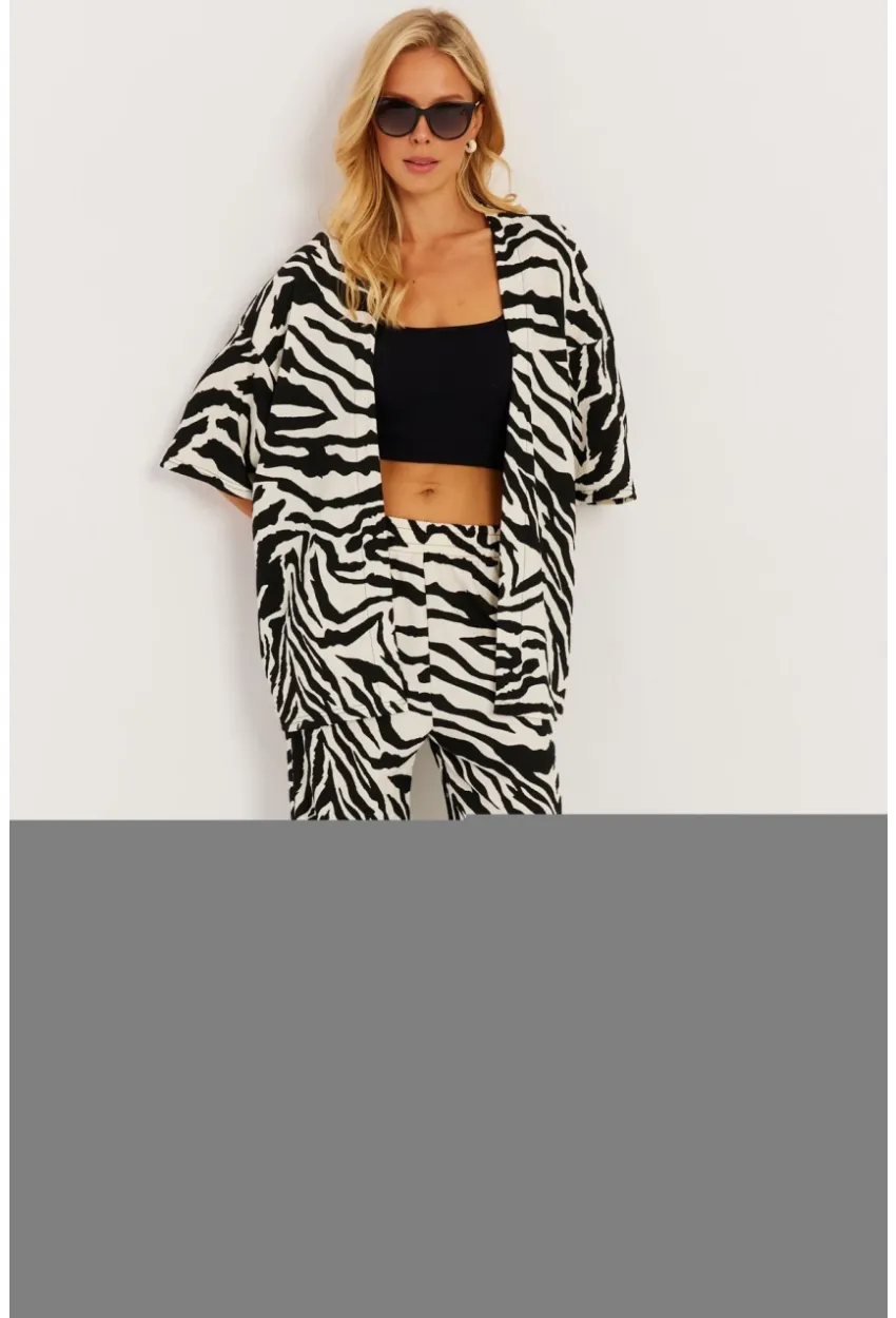 Kadın Taş-Siyah Kimono Takım RİN305