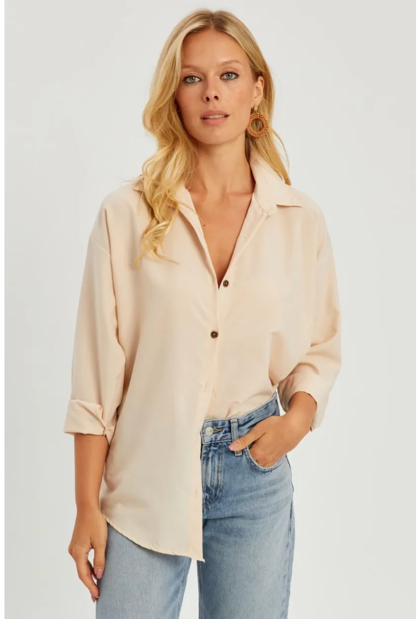 Kadın Vanılya Gömlek Q987