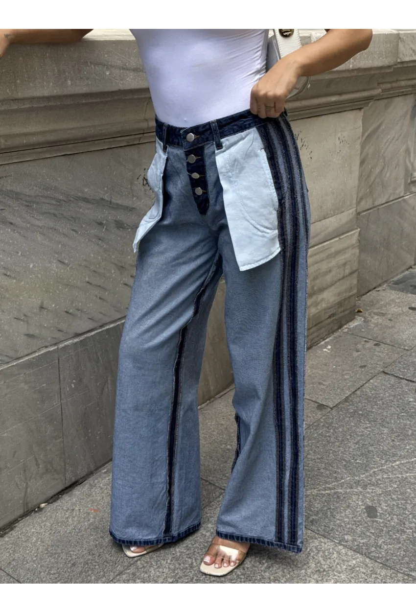 Ters Dikim Özel Tasarım Kot Pantalon