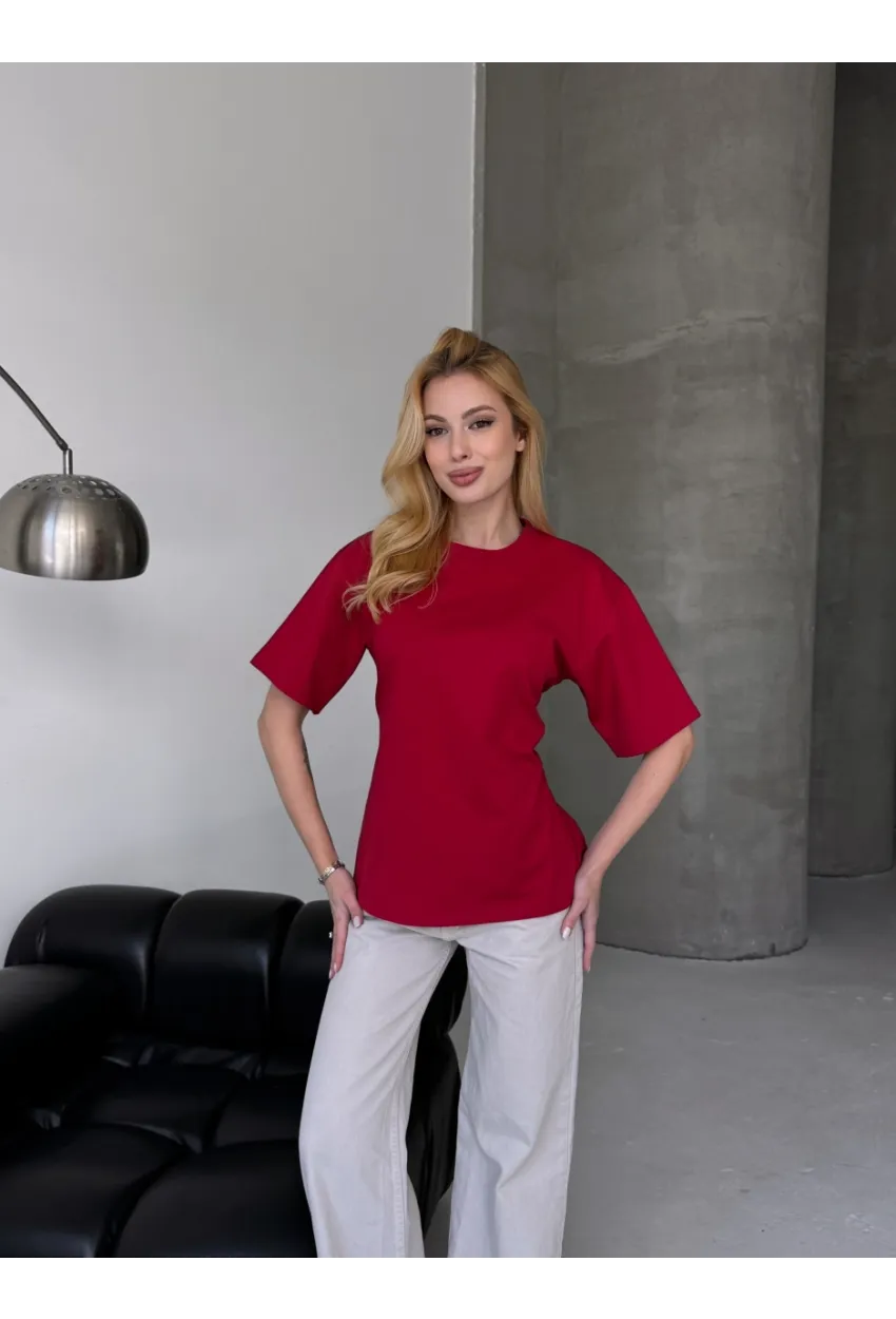 Arka Bağcıklı Belden Oturtmalı T-shirt