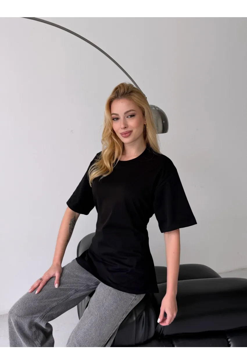 Arka Bağcıklı Belden Oturtmalı T-shirt