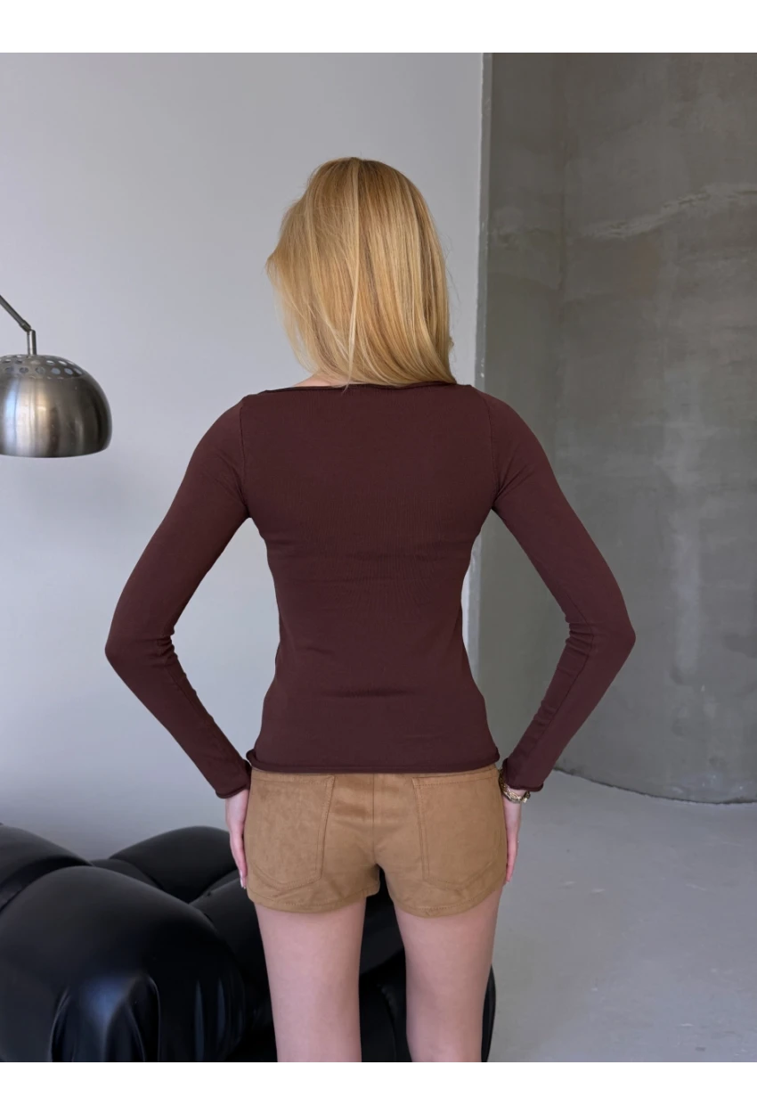 Bisiklet Yaka Slim Fit Uzun Kollu Triko Bluz