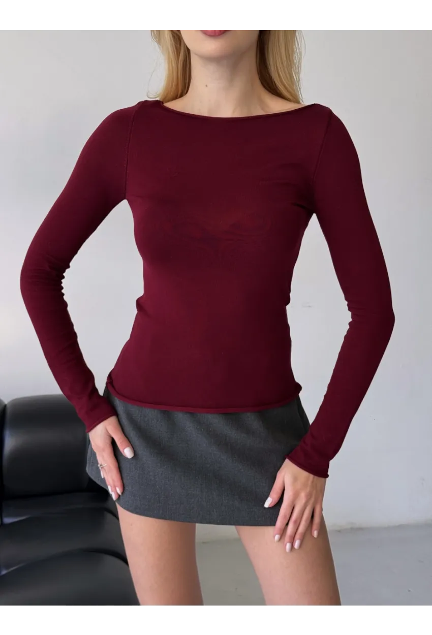 Bisiklet Yaka Slim Fit Uzun Kollu Triko Bluz