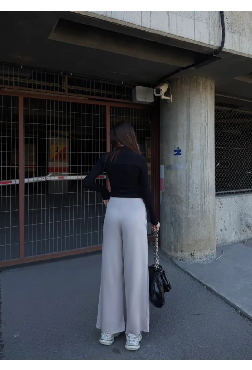 Cepli İspanyol Paça Modal Kumaş Pantolon