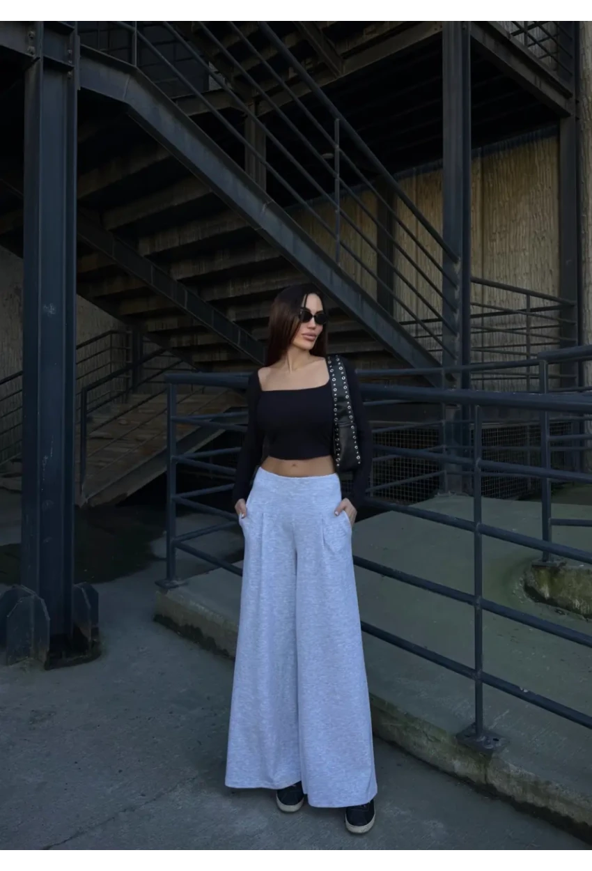 Cepli İspanyol Paça Modal Kumaş Pantolon