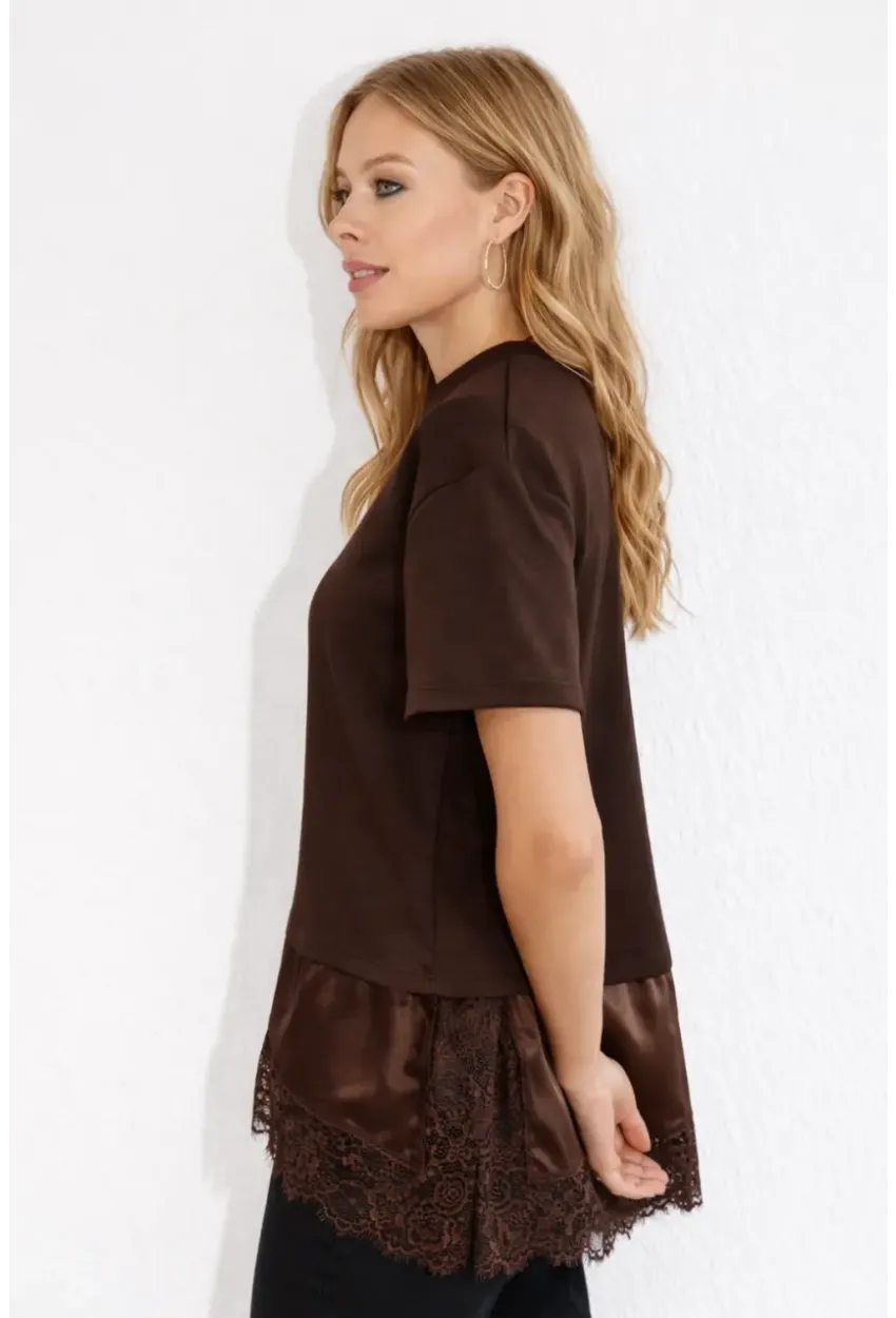 Dantel Detaylı T-Shirt