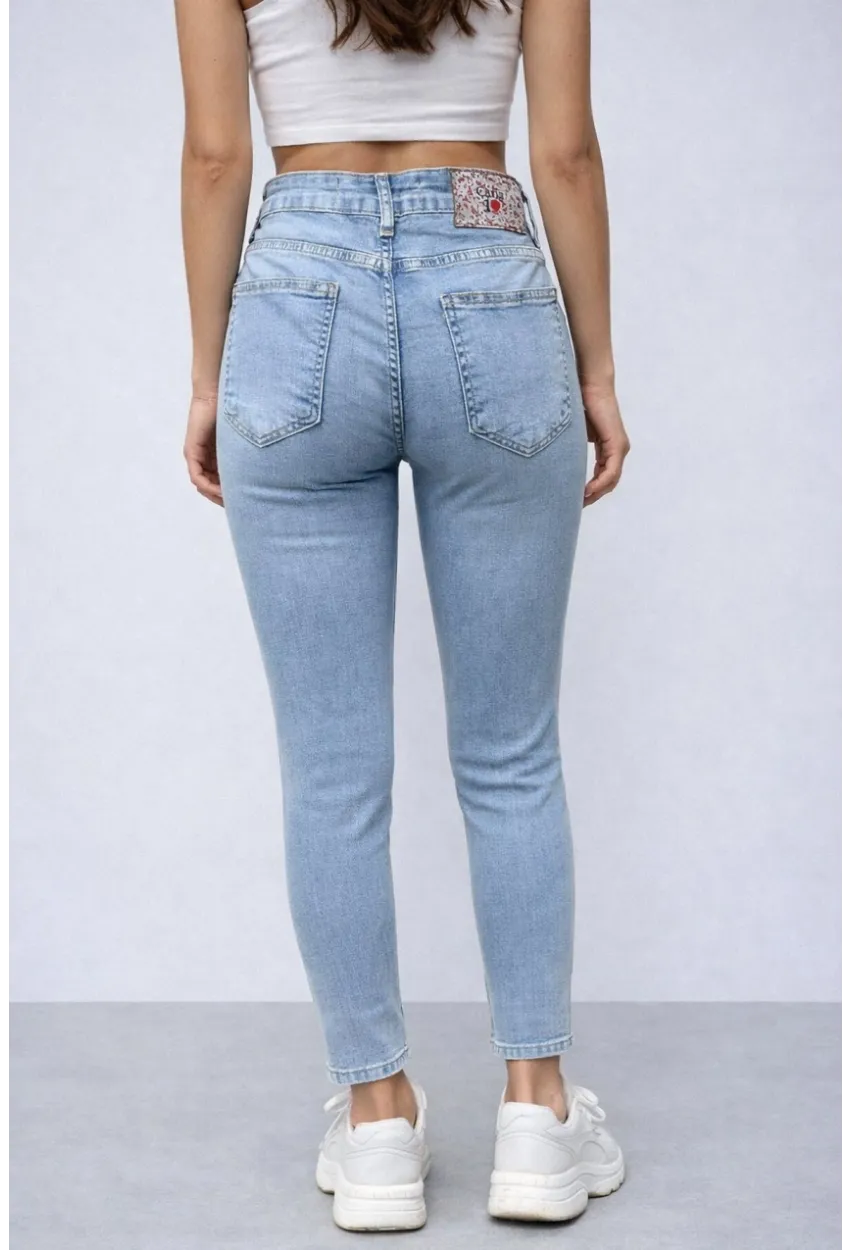 Esnek Dar Paça Jean Pantalon