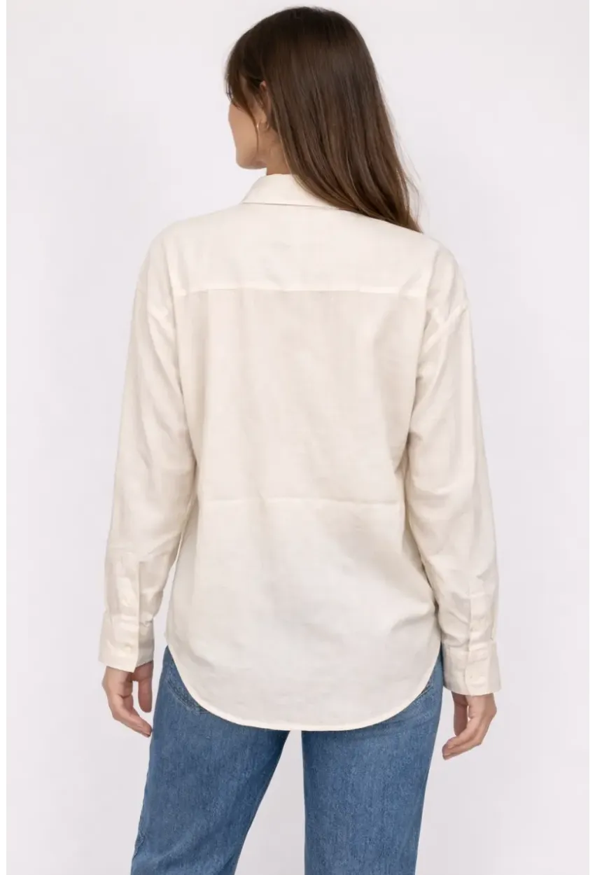 Fularlı Gömlek Ekru