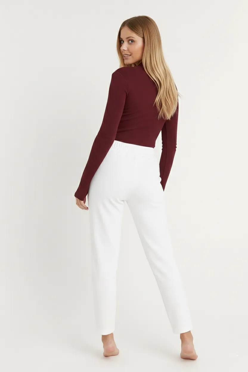 Kadın Bordo Kaşkorse Kısa Ceket EY1057