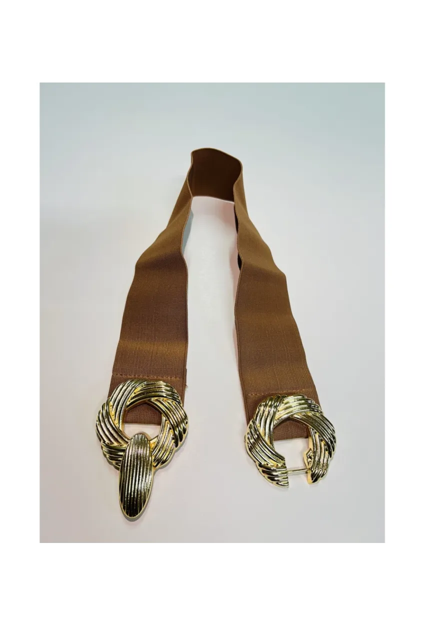 Kadın Burgu Tokalı Lastikli Kemer