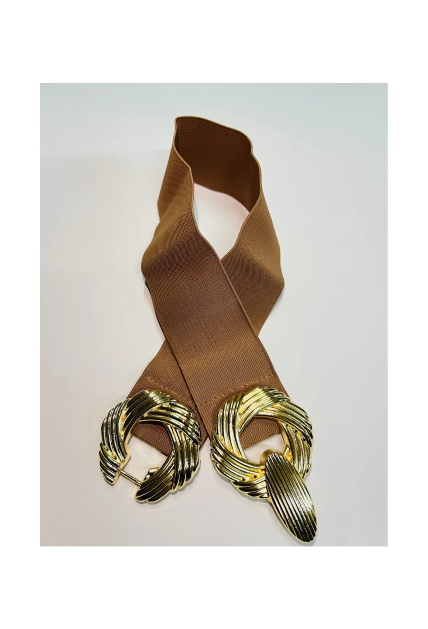 Kadın Burgu Tokalı Lastikli Kemer