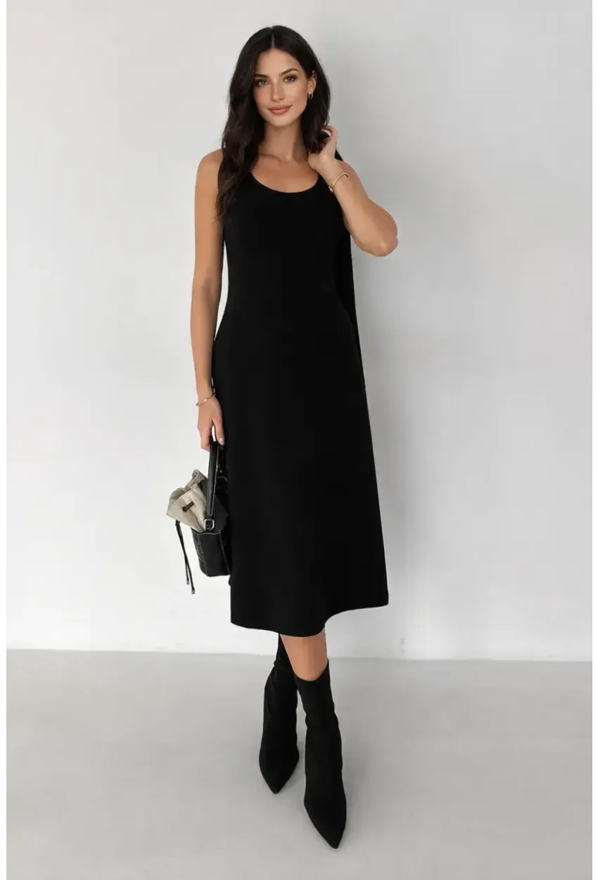 Kadın Düşük Omuzlu Elbise Bluz  Siyah Takım