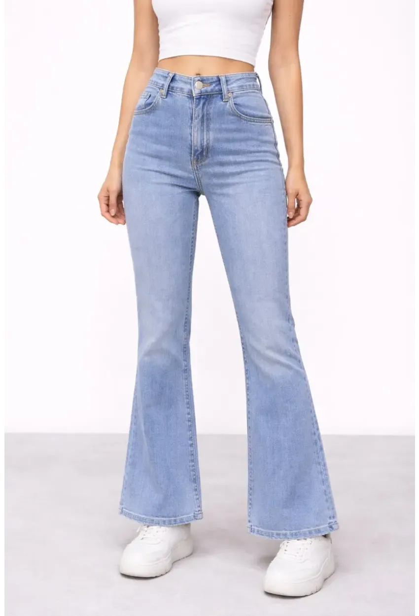 Kadın İspanyol Paça Esnek Jean