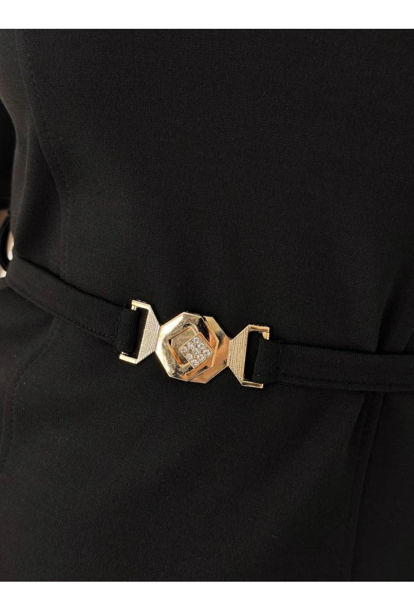 Kadın Kemerli Kalem Elbise