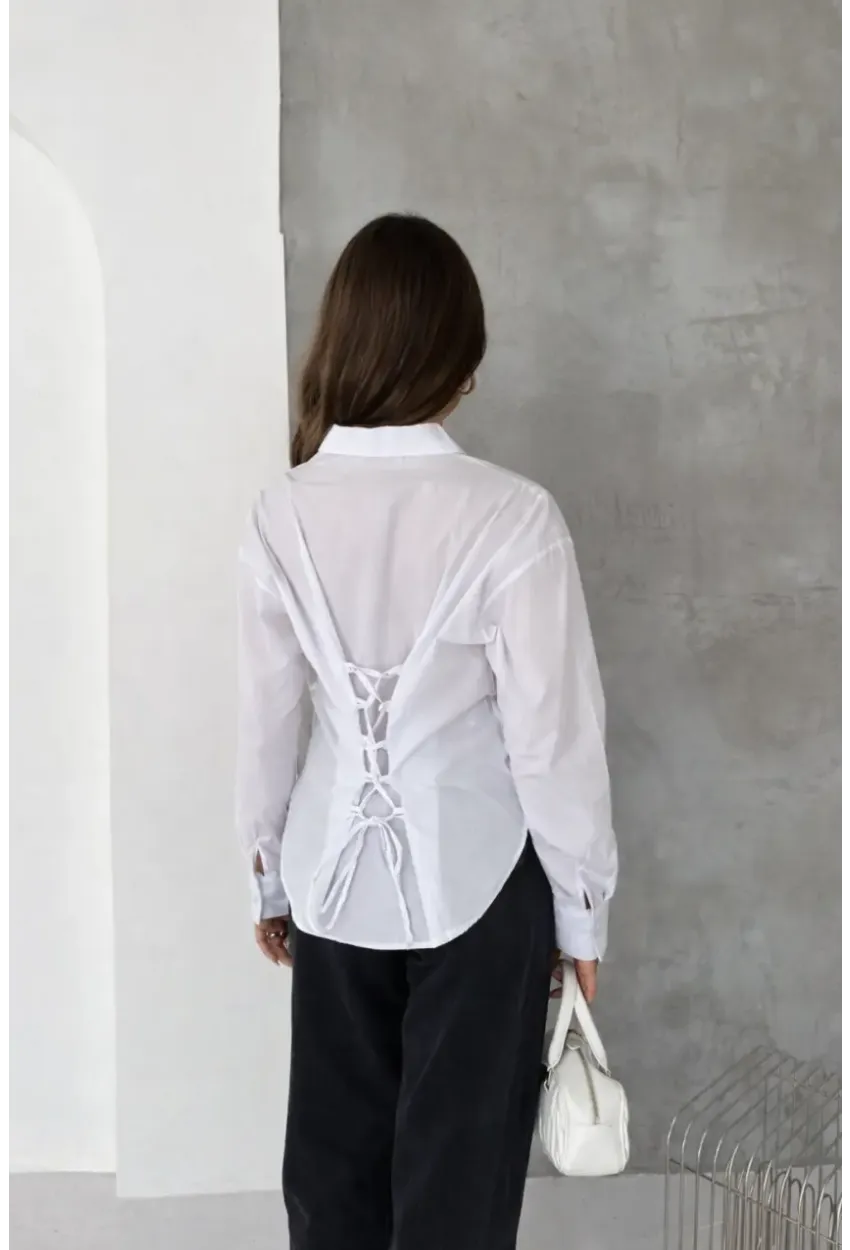 Kadın Oversize Gömlek – Bağlama Detaylı, Uzun Kollu, Şık & Günlük Kombin Gömlek