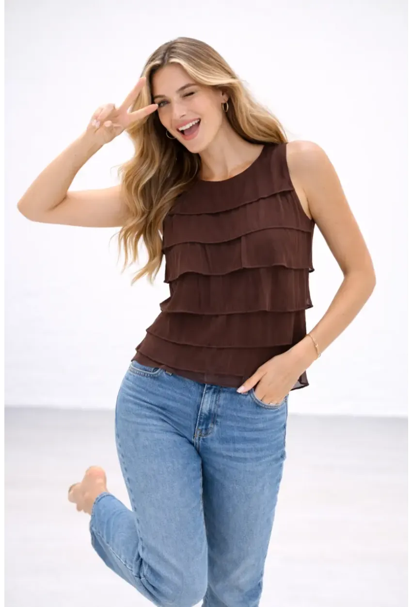 Kat Kat Fırfırlı Kolsuz Bluz – Şık & Feminen Yazlık Kadın Üst