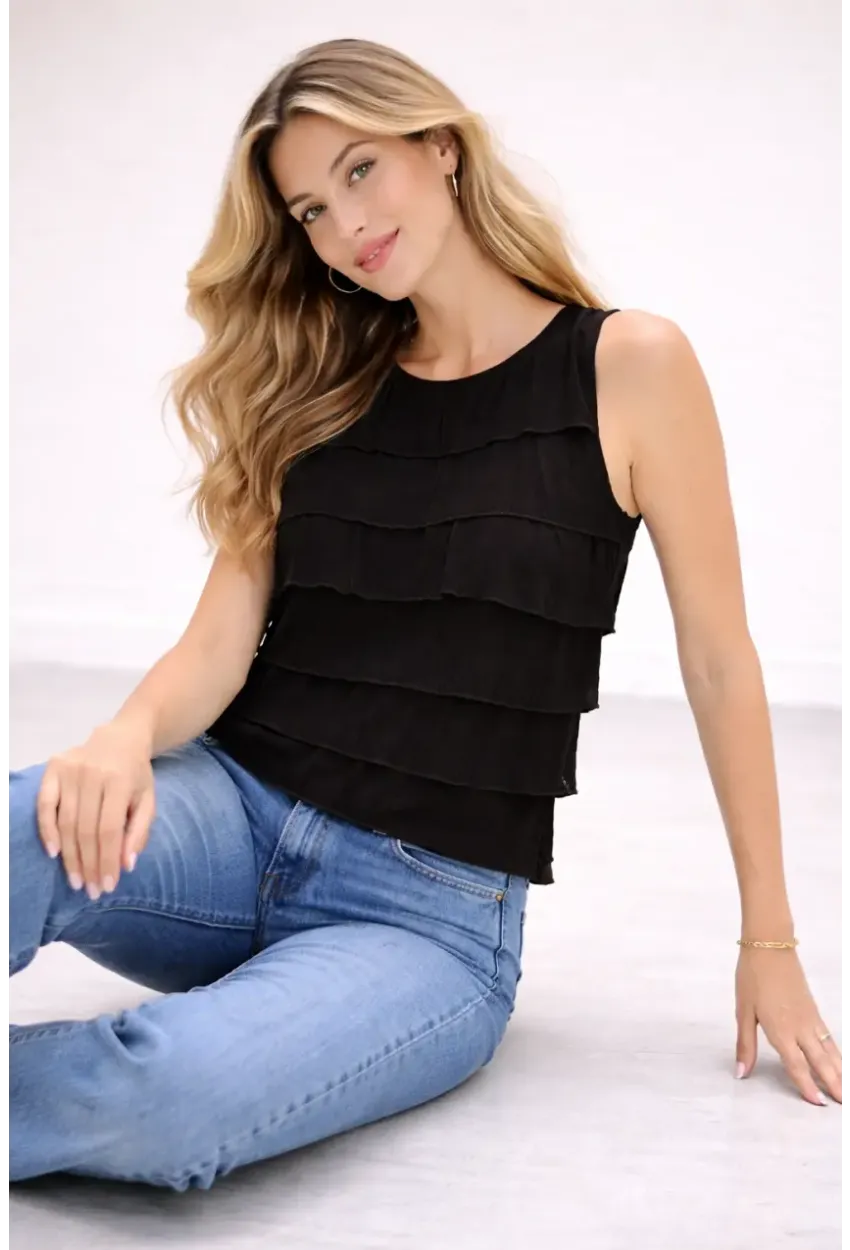 Kat Kat Fırfırlı Kolsuz Bluz – Şık & Feminen Yazlık Kadın Üst